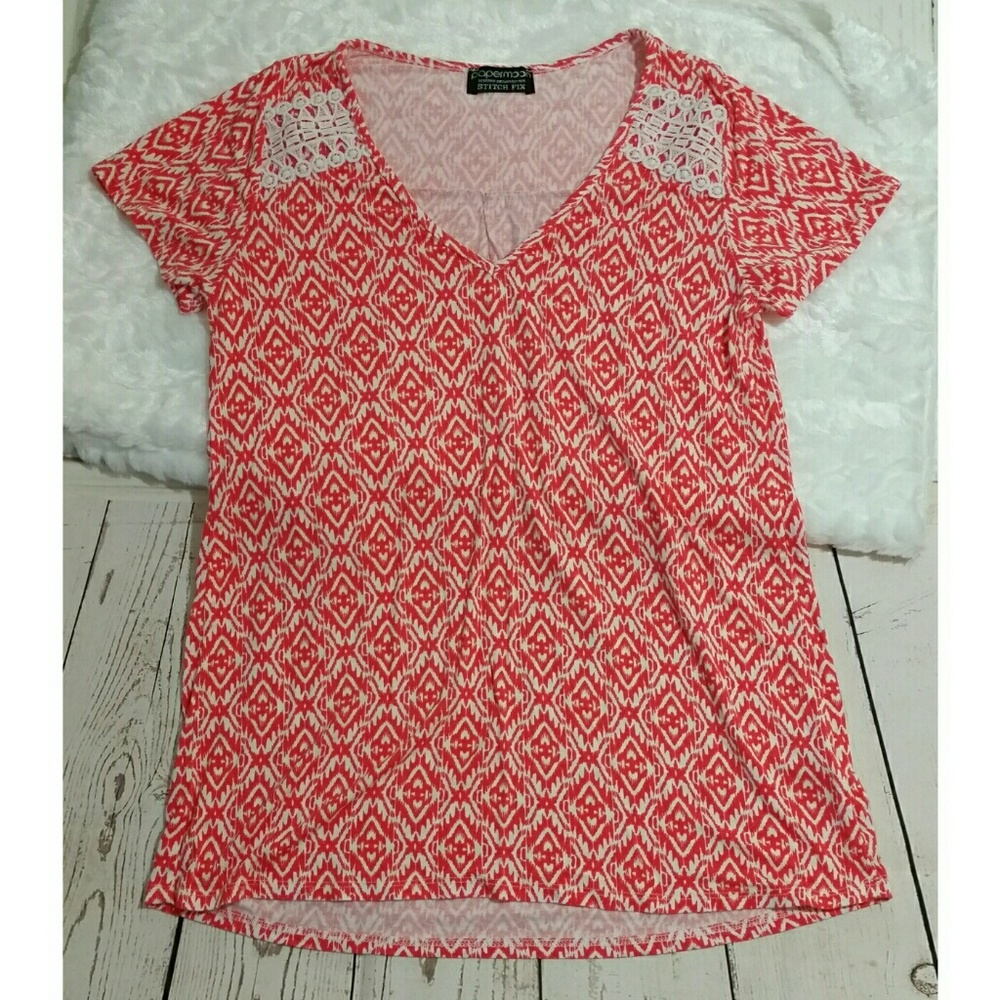 PAPERMOON Stitch Fix orange tee XS